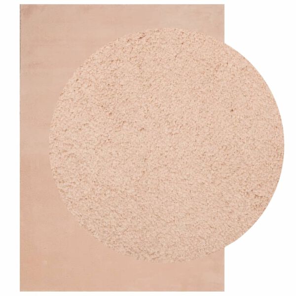 vidaXL paklājs HUARTE, īsa spalva, mīksts, mazgājams, sārts, 200x280cm