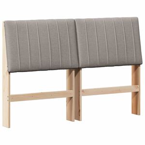 vidaXL Mīkstināts gultas galvgalis Pelēkbrūna 135 cm