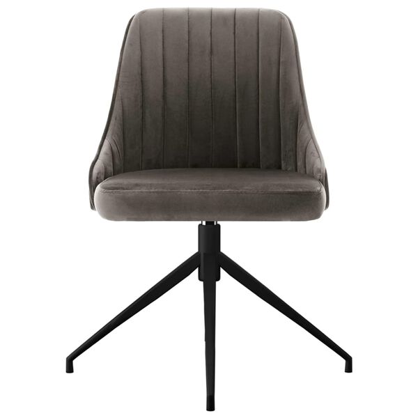 vidaXL virtuves krēsli, 4 gab., tum&scaron;i pelēks samts