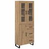 vidaXL Augstais skapītis 2 pcs Artisānā ozols 69,5 x 34 x 180 cm