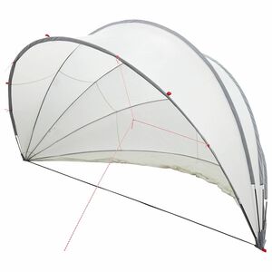 vidaXL Baseina kupols 500 x 500 x 236 cm Pelēka un oranža