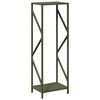 vidaXL malkas plaukts olīvzaļ&scaron; 34x25x100 cm auksti velmēts tērauds
