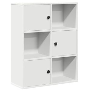 vidaXL grāmatu plaukts, balts, 60x24x76,5 cm, inženierijas koks
