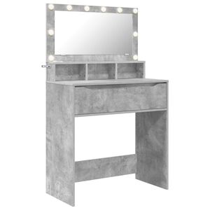 vidaXL Guļamistabas ģērb&scaron;anās galdiņi Betona pelēks 80 x 39,6 x 135 cm
