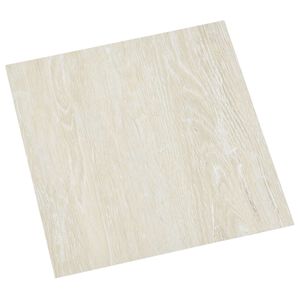 vidaXL Pa&scaron;līmējo&scaron;ie Grīdas Dēļi Krēmkrāsa 30,5 x 30,5 cm 20 gab. PVC