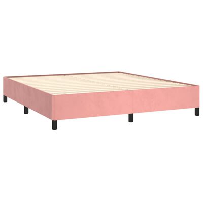 vidaXL gultas rāmis, rozā, 160x200 cm, samts