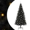 vidaXL Ziemassvētku eglīte Melna 240 cm PVC