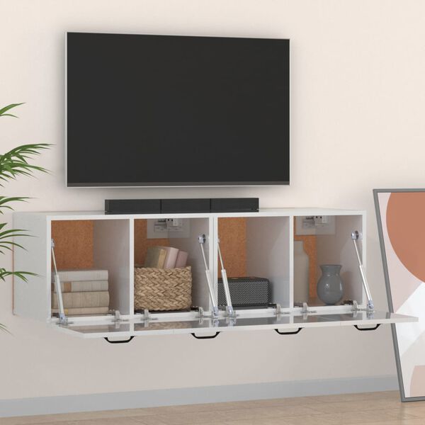 vidaXL sienas skapī&scaron;i, 2 gab., balti, 80x36,5x35 cm, inženierijas koks