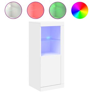 vidaXL kumode ar LED lampiņām, balta, 41x37x100 cm