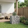 vidaXL Gabions pacelta gulta Sudraba 60 x 60 x 55 cm Cinkots tērauds