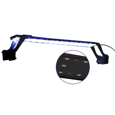 vidaXL akvārija LED lampa ar stiprinājumiem, 55-70 cm, zila un balta