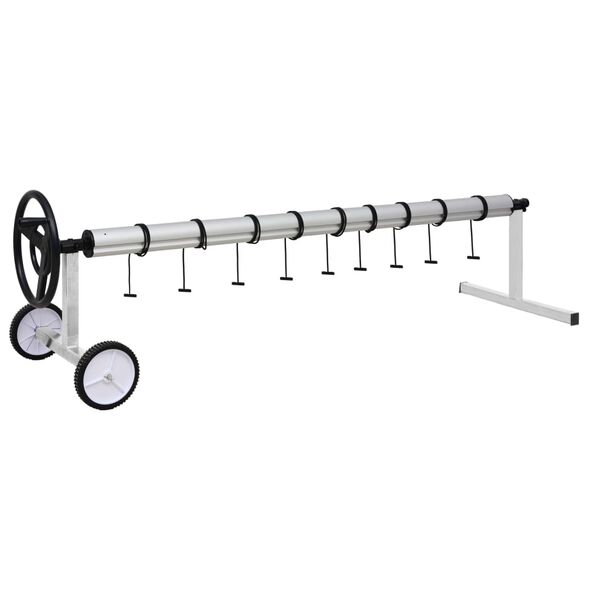 vidaXL baseina pārklāja stiprinājums, nerūsējoša tērauda pamatne