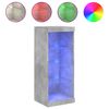 vidaXL kumode ar LED lampiņām, betona pelēka, 41x37x100 cm