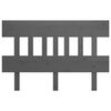 vidaXL gultas galvgalis, pelēks, 153,5x3x81 cm, priedes masīvkoks
