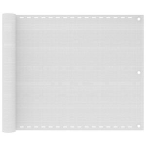vidaXL balkona aizslietnis, 75x300 cm, balts HDPE