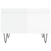 vidaXL galdiņi, 2 gab., spīdīgi balti, 50x46x35 cm, inženierijas koks