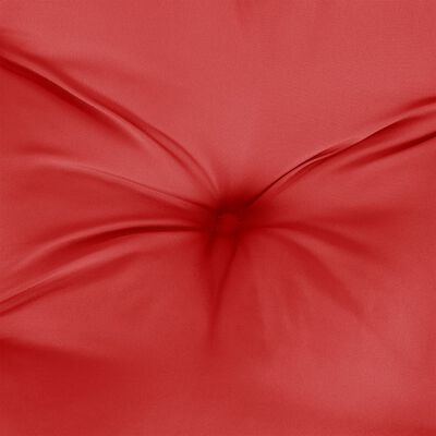 vidaXL palešu mēbeļu spilvens, 80x80x12 cm, audums, sarkans