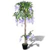 vidaXL Mākslīgā vistērija ar podu, 120 cm