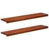 vidaXL Logu palodzes 2 gab. Brūna 110 x 25 x 2 cm Cietais gobu koks