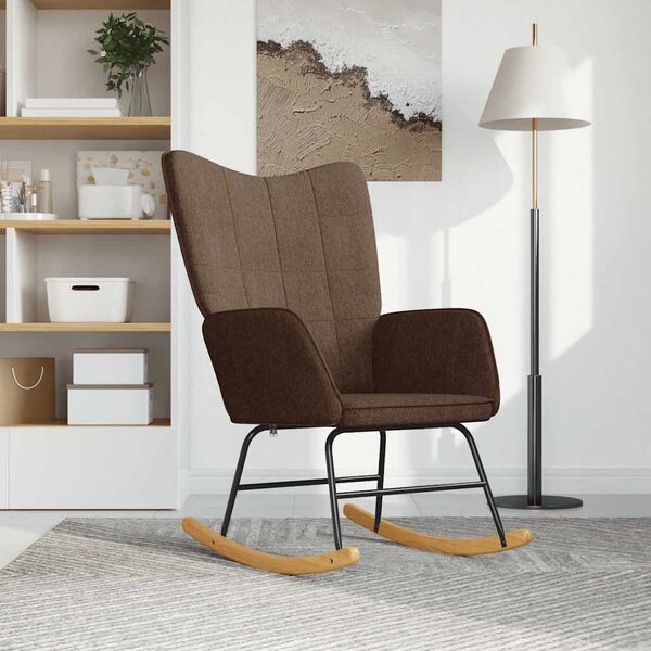 vidaXL &scaron;ūpuļkrēsls, brūns audums