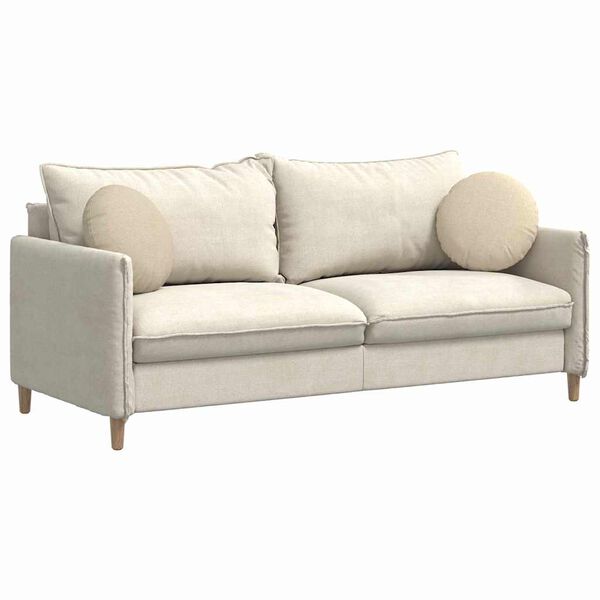 vidaXL Sēdvietas spilventiņi 2 pcs Krēmkrāsa &Oslash;40 x 13 cm audums