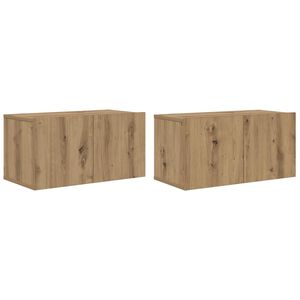vidaXL TV skapīšu komplekts 2 pcs Brūna 60 x 30 x 30 cm