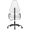 vidaXL masāžas datorspēļu krēsls, melna un balta mākslīgā āda