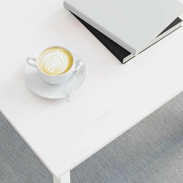 vidaXL Kafijas galdiņ&scaron; Balts 50 x 50 x 36 cm Ciets priedes koks