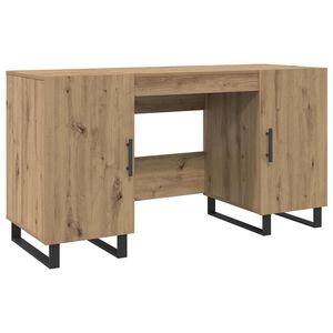 vidaXL Galds amatnieku ozola Inženierijas koks 140 x 50 x 75 cm