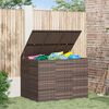 vidaXL dārza spilvenu kaste, 145x100x103 cm, brūna PE rotangpalma