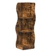 vidaXL Stūra plaukts Kūpināts ozols 34 x 33 x 102 cm Inženierijas koks