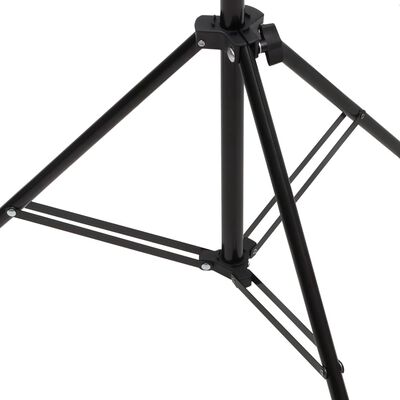 vidaXL fonu statīvs, T-forma, melns, 201x60x(70-200) cm