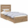 vidaXL Gultas rāmis Artisānā ozols 90 x 200 cm Inženierijas koks