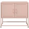 vidaXL TV skapītis, rozā, 68,5x39x60,5 cm, tērauds