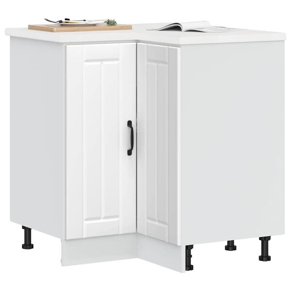 vidaXL virtuves stūra skapis "Lucca" White Engineered Wood