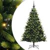 vidaXL Mākslīgais Saliekamais Ziemassvētku Koks 300 LED Zaļa 210 cm
