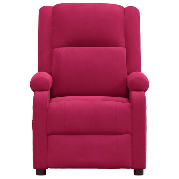vidaXL masāžas krēsls, vīnsarkans samts