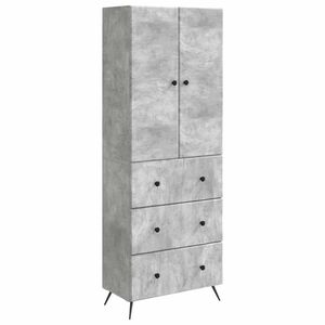 vidaXL Skapju komplekts 2 pcs Betona pelēks 66 x 34,5 x 90 cm