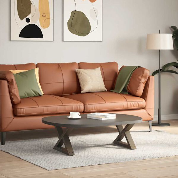 vidaXL kafijas galdiņa kājas, 2 gab., dabīgs tērauds, 50x(30-31,3) cm, tērauds