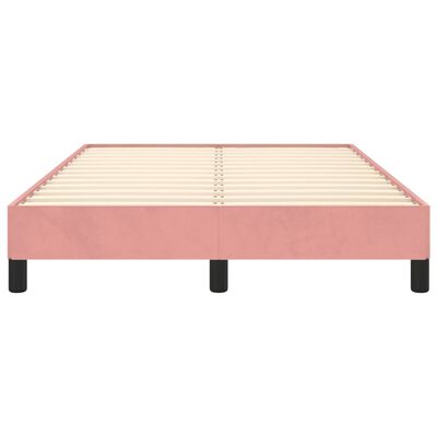 vidaXL gultas rāmis, rozā, 120x190 cm, samts