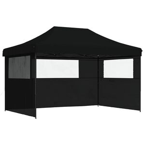 vidaXL Balles telts 292 x 440 x 315 cm Melns Oksforda audums