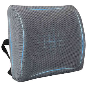 vidaXL Muguras spilvens Pelēks Atmiņas putas 36 x 30 x 12 cm