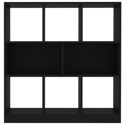 vidaXL grāmatu plaukts, 97,5x29,5x100 cm, melna skaidu plāksne