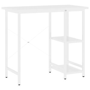 vidaXL datorgalds, balts, 80x40x72 cm, MDF un metāls