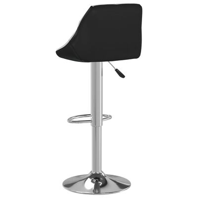 vidaXL bāra krēsli, 2 gab., balta un melna mākslīgā āda