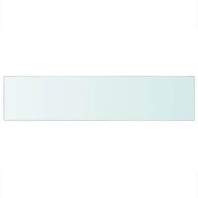 vidaXL sienas plaukts, 110x25 cm, caurspīdīgs stikls