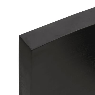 vidaXL galda virsma, tumši brūna, 60x40x(2-6) cm, ozola masīvkoks