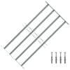 vidaXL Logu režģi 700-1050 mm Cinkots tērauds Sudraba