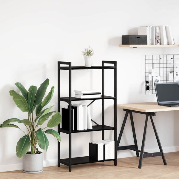 vidaXL Grāmatu plaukts Melns ozolkoks 40 x 30 x 85 cm