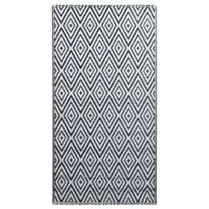 vidaXL āra paklājs, 120x180 cm, ARAKIL balts un melns PP